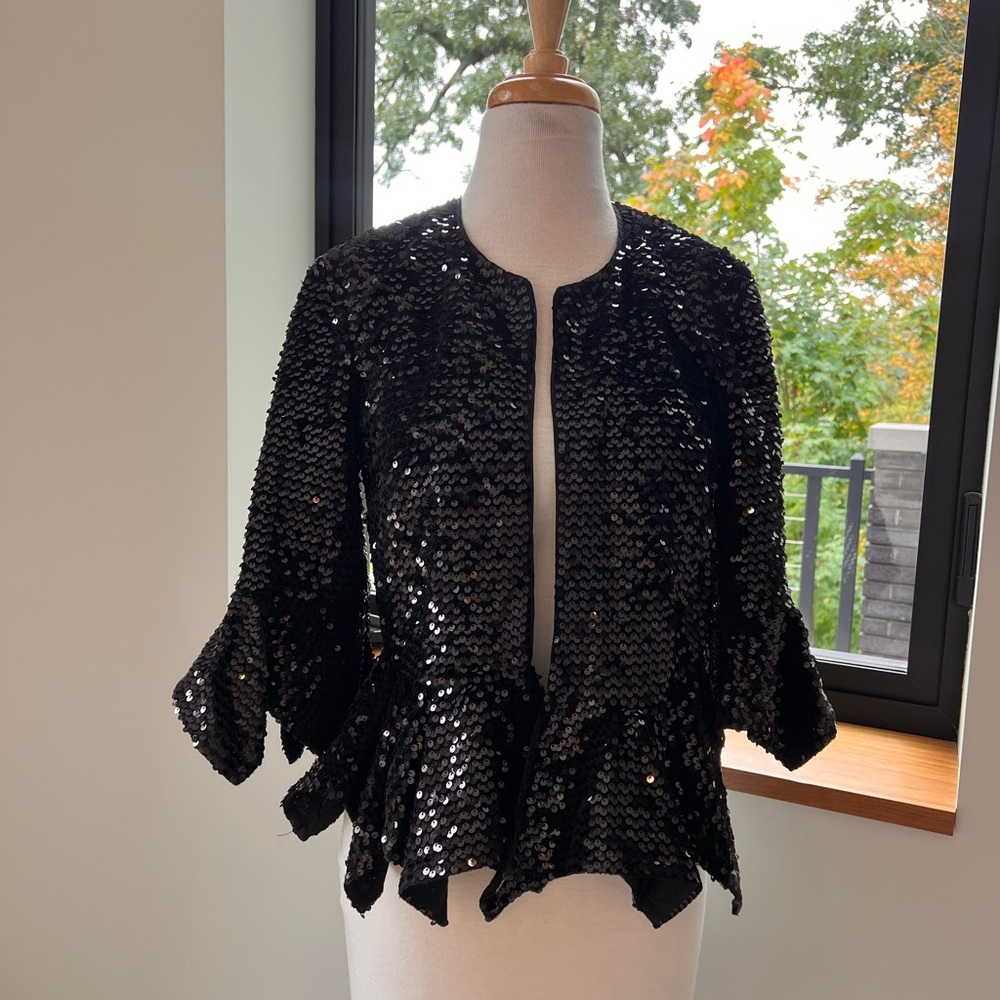 French Connection Black Sequin Jacket